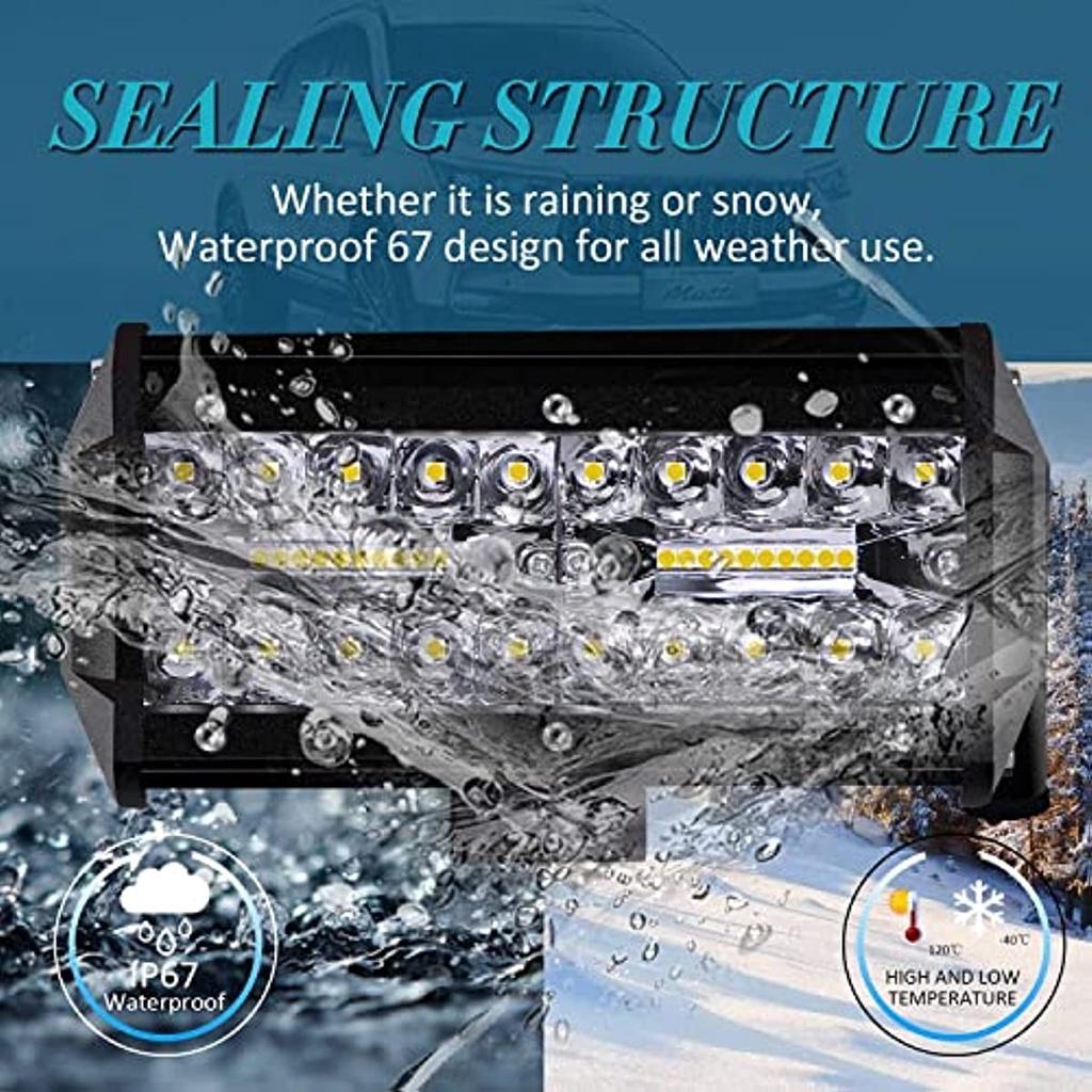 Светодиодный рабочий фонарь 7 дюймов 240 Вт Cree Led Дополнительная фара 12 В 27 000 лм Автомобильный прожектор для бездорожья Водонепроницаемый рабочий фонарь IP67 (Пакет из 2)