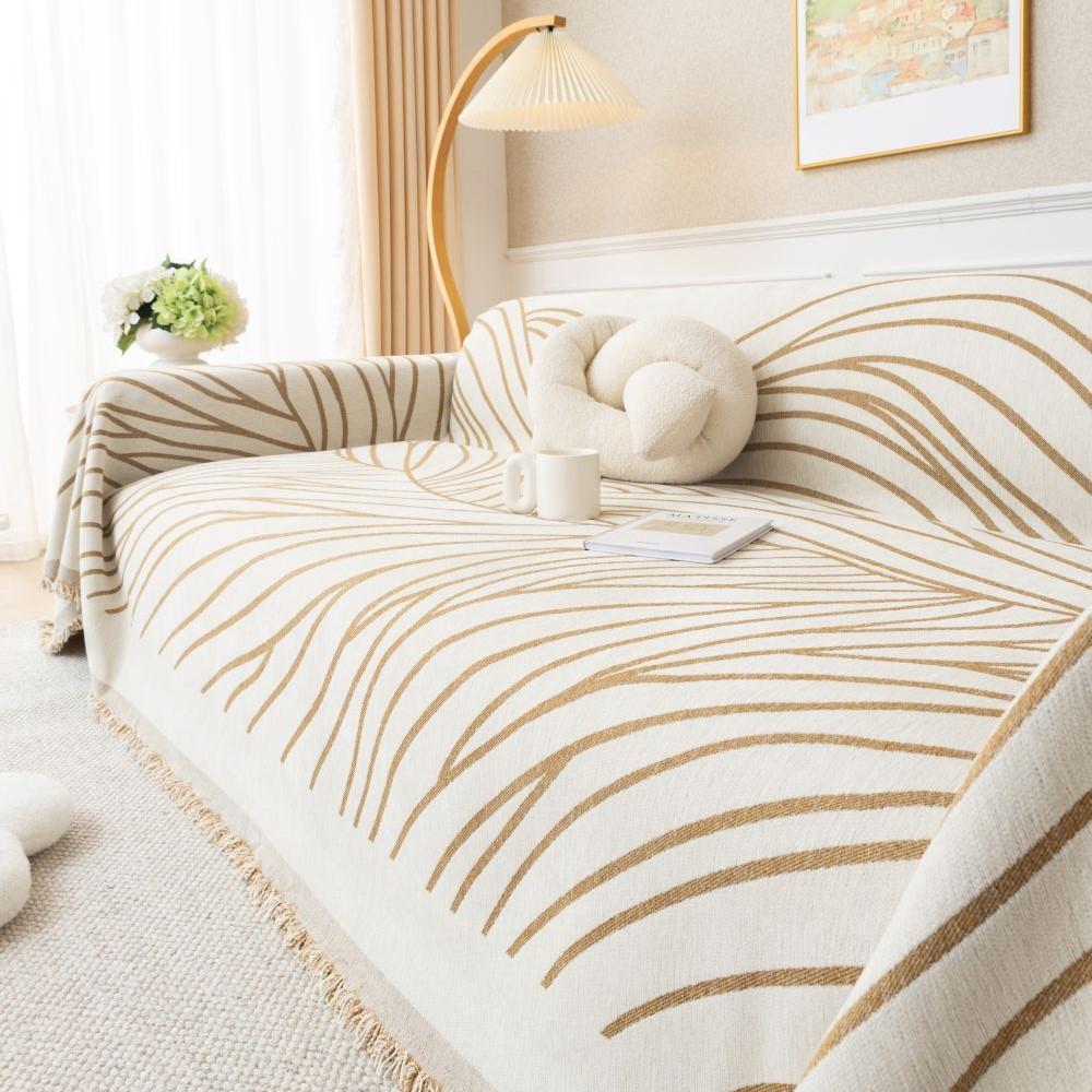 Чехол для дивана с волнистой линией, полотенце, пружинный новый диван, подушка, ленивый, цельный, из четырех сезонов, универсальный шерстяной шенилл, одеяло, ковер