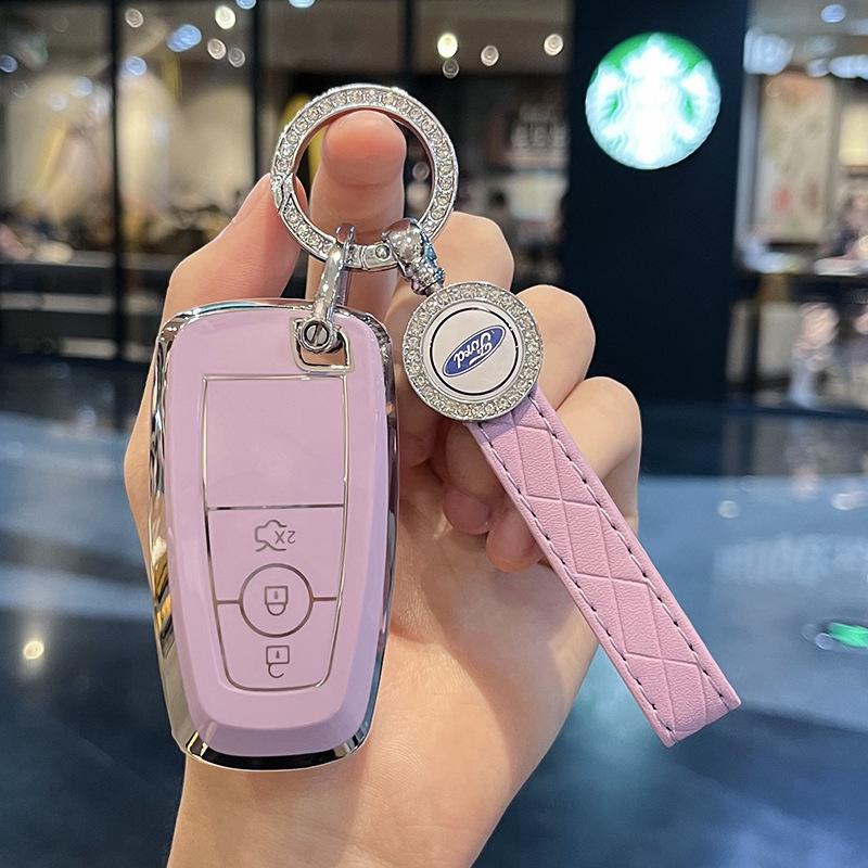 Металлический чехол для ключа Ford Mondeo, Explorer, Focus - стильная мужская сумка с пряжкой-ракушкой