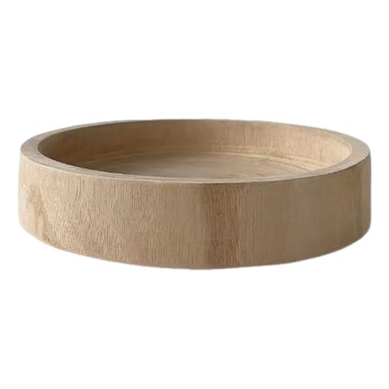 Деревянный круглый поднос для хранения Многоцелевой для фруктов, сладостей, конфет, десертов, закусок для аперитива