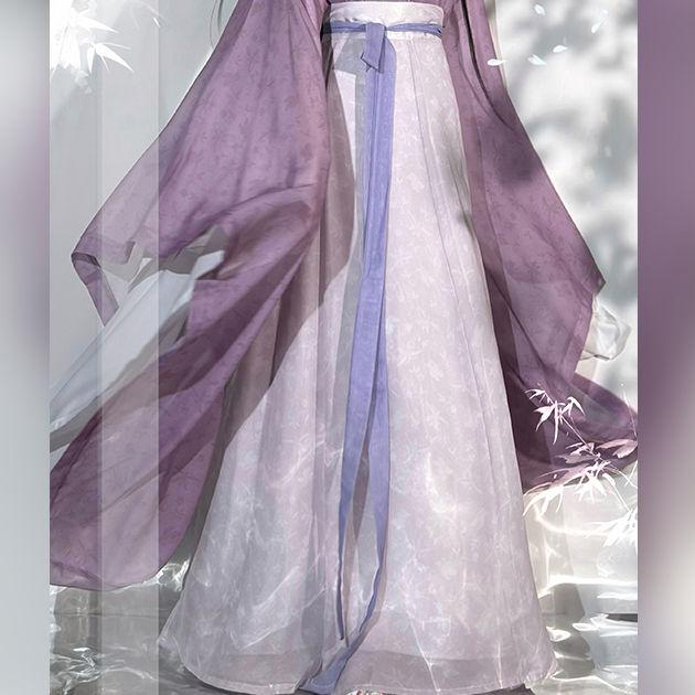 Китайские женские топы и юбки в стиле династии Вэй и Цзинь Ханфу, женские костюмы с широкими рукавами