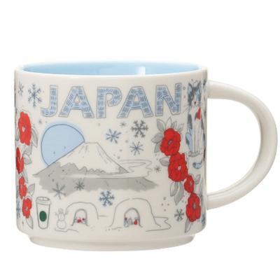 STARBUCKS Starbucks Coffee Starbucks Japan Limited Been There Series Кружка JAPAN Winter 414ml Белая кружка Керамическая подарочная кружка Бренд Подарок Подарок Милый