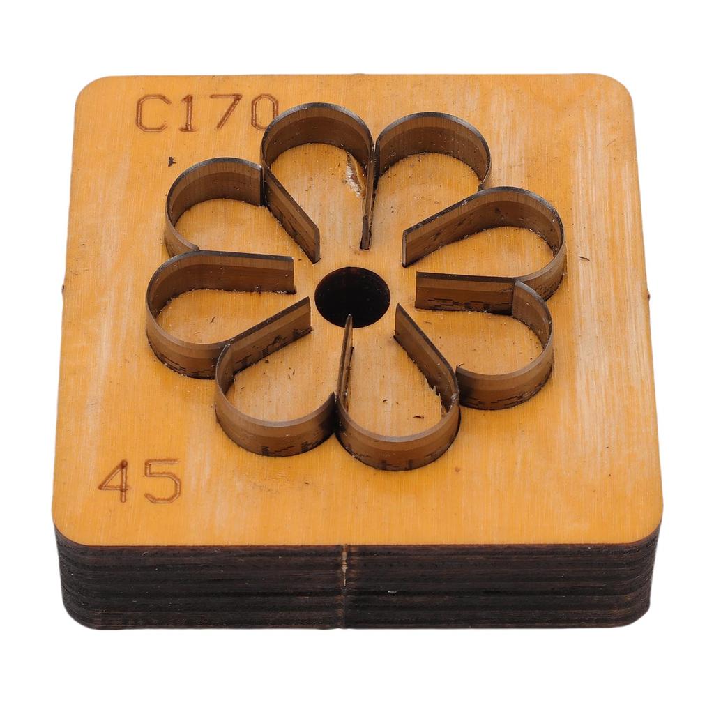 Форма для резки кожи с деревянным основанием, вырубной штамп в форме цветка для изготовления брелоков, украшений для сумок