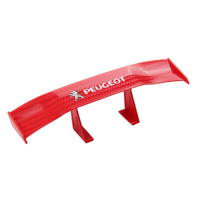 New Car Rear Mini Spoiler Wing Canard Tail Winglet ABS Carbon For Peugeot 206 207 208 306 307 308 508 106 107 108 2008 3008 5008