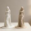 Загадочная статуэтка женщины в маске, 3D-печатное одеяние, скульптура леди для стола, вина