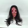 Exposed Teeth Long Hair Red Face Devil Mask Scary Scary Demon Mask Halloween Mask  Cosplay
