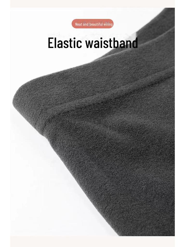 Мужское термобелье: Самосогревающийся костюм из утолщенного немецкого бархата с круглым вырезом для осени и зимы, идеально подходит для людей среднего и пожилого возраста.