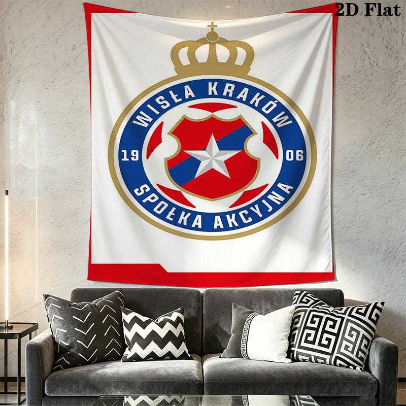 TS Wisła Kraków Wall Hanging Printed Fabric Blanket Decorative Tapestries for Bedroom Living Room Home Decor
