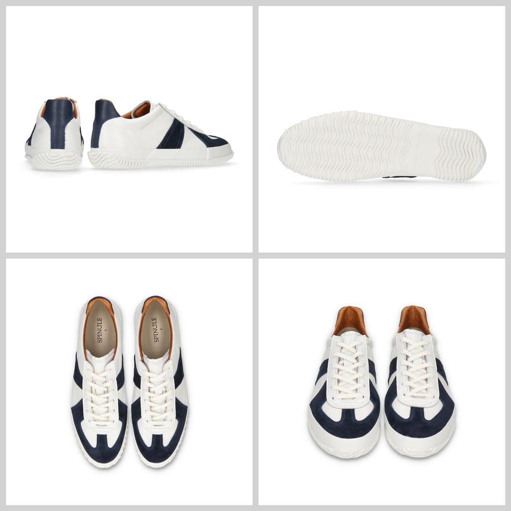 Кроссовки размера M для мужчин и женщин [Spingle] SP-1047 Белый/Темно-синий (25.5cm)