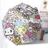 1pc Hello Kitty Mega Kawaii Automatic Folding Umbrella - Portable Tri-Fold Design with 8-Rib Iron Frame, Perfect for Fans, Travel, Everyday Use, and F