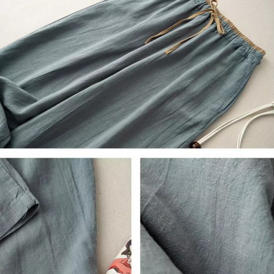 Женские широкие брюки с эластичной резинкой на талии, повседневные удобные брюки однотонного цвета, свободного кроя, брюки в стиле для поездок на работу