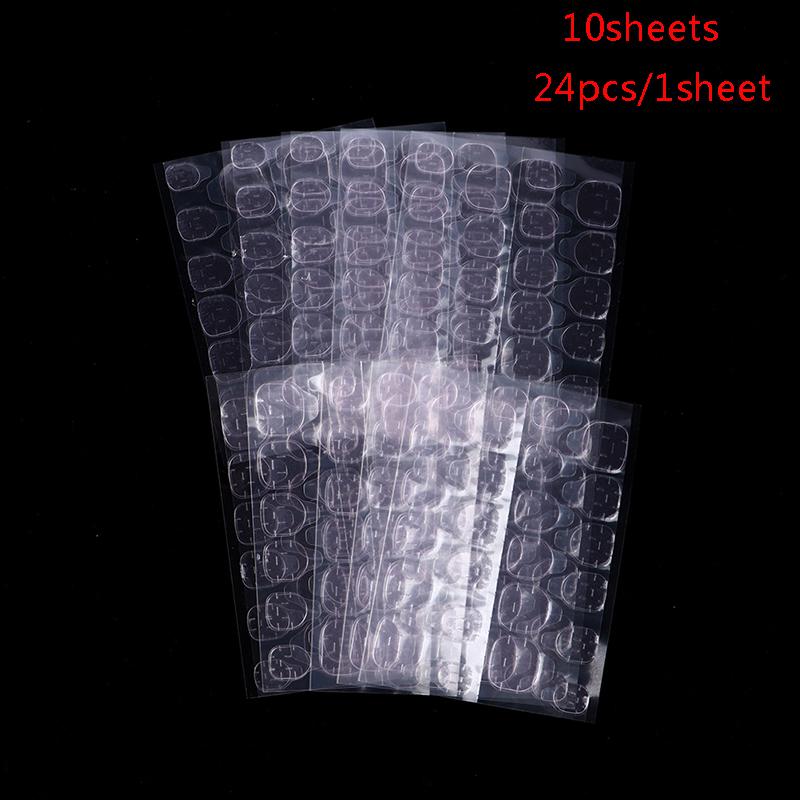 Розовый 240 шт./10 листов двухсторонняя накладная клейкая лента для дизайна ногтей, наклейка «сделай сам»