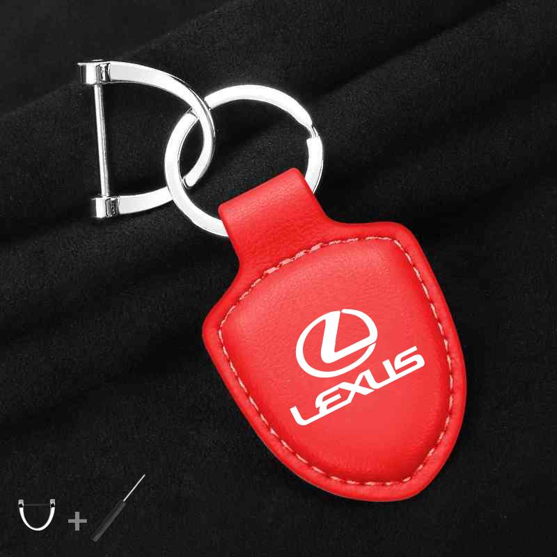 For Lexus RX330 Fsport IS200 IS250 RX350 GX NX300h Ct200h Accessories Car Shield Leather Keychain Key Ring Pendant Holder Gift