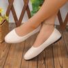 2024 Hot Sale Ladies Shoes One Kick Women Flats Autumn Square Toe Solid Solft Sole Light Casual Flats Comfortable Shallow Shoes
