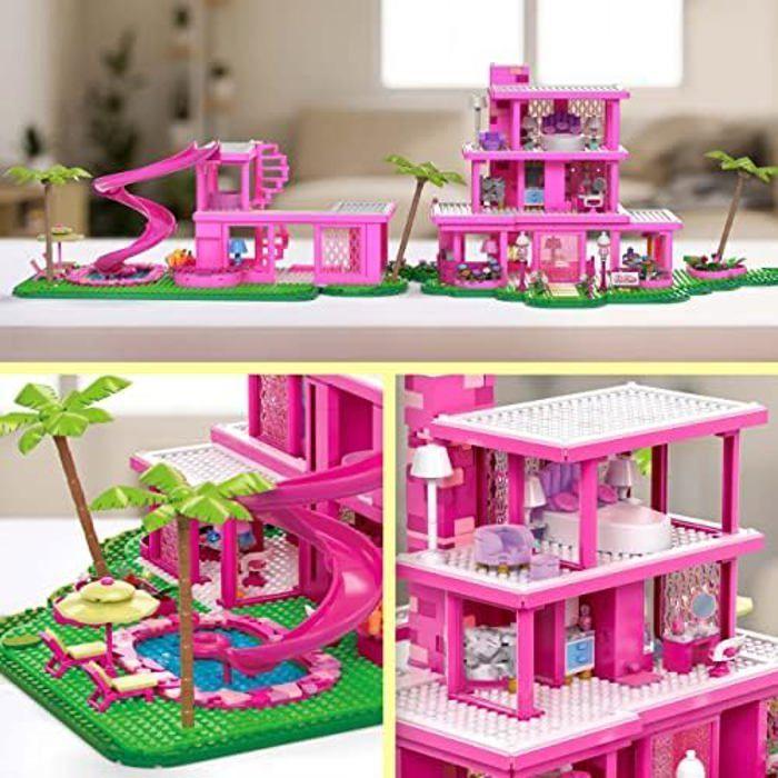 Coffret de construction - mega - maison de rêve - 4 mini-poupées - 1795 blocs - multicolore