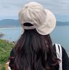 Women's Summer Ponytail Sun Hat - Korean Style Duckbill Cap with Face Covering, Thin Cotton for Versatile Sun Protection.