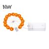 Battery Operated Decorative Lamps Marigold Flower String Lights, Artificial Cempasuchil Lamps, Halloween Indoor Outdoor Seasonal Accents Warm