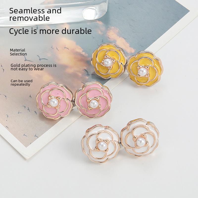 Пряжка для утяжки талии Pearl Camellia для джинсов