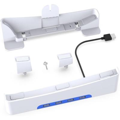 Подставка для консоли Sony PS5 Slim с 4 портами USB2.0, держатель подставки для игровой консоли, подставка для хранения игровых приставок