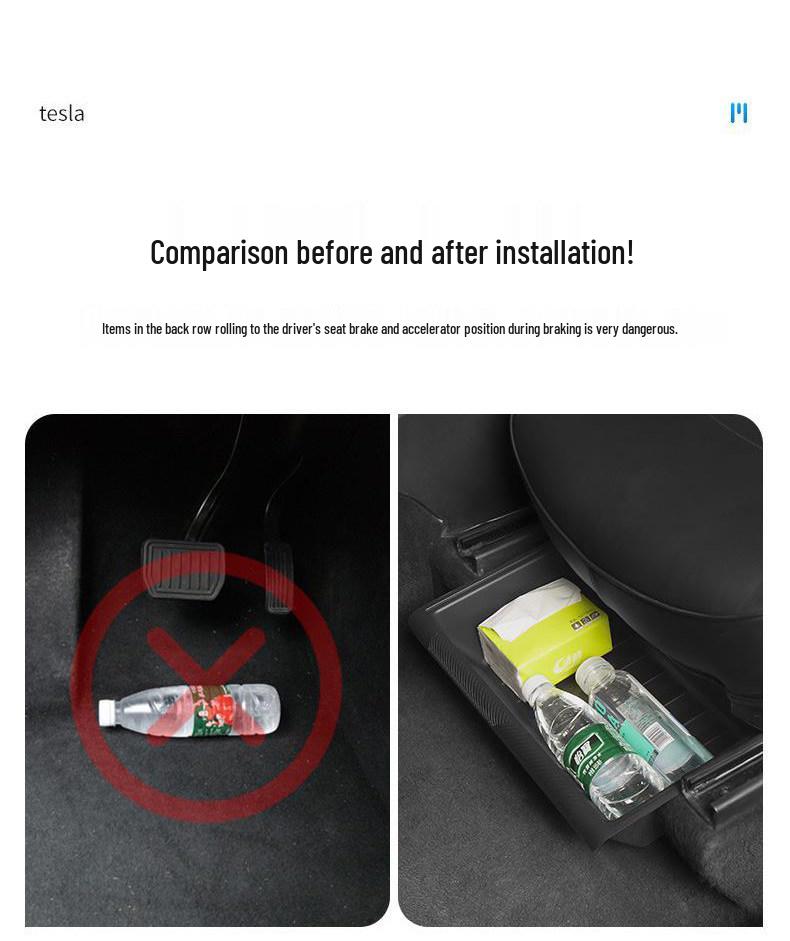 Tesla Model Y Rear Under-Seat Storage Box Upgrade