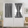 Polyester-Cotton French Door Curtain Finished Rod Curtain Lattice Door Curtain Small Short Curtain Curtain