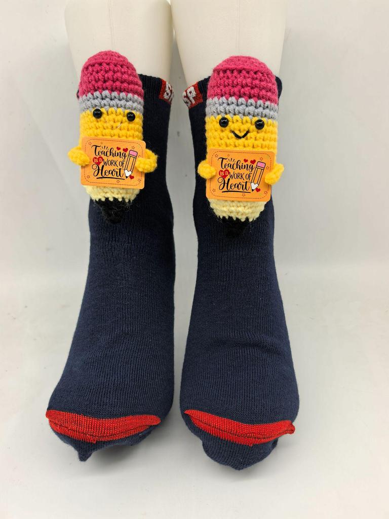 Уютные рождественские вязаные носки с животными - Теплые и милые для осени и зимы