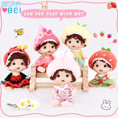Amazon Новая Симуляция 4 Дюйма DIY Виниловая Кукла 10см BJD Кукла Играть Дома Платье Кукла