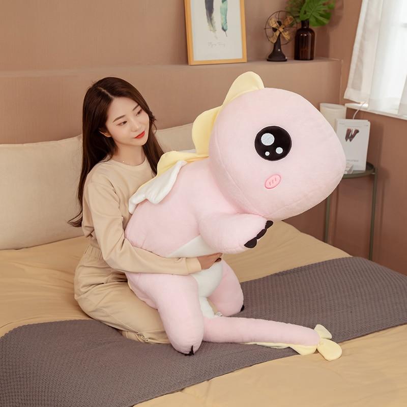 Giant Size Angel Dinosaur Plush Toys Adorable Cartoon Dinosaur with Wings Animal Pillow Stuffed Soft Dolls for Children