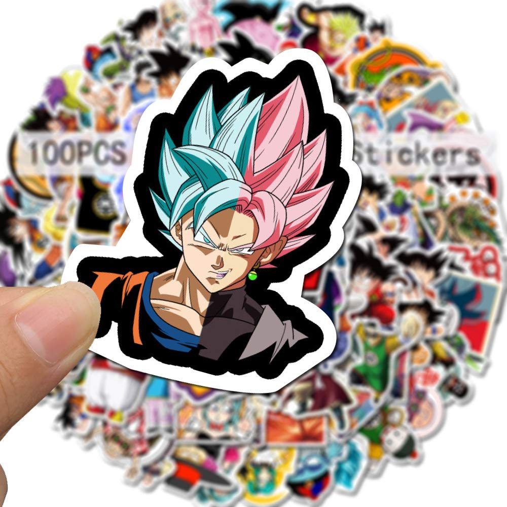 For Dragon Ball Sticker Set of 100 Pieces Dragon Ball Waterproof Sticker Pack Decal Suitcase High Definition Image Moe Suitable for Snowboards Dragon