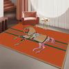 Оранжевый Ковер с Животным Лошадью для Гостиной Спальни Большой Площади Сафари Животные Коврик Детская Художественный Принт Детский Ковер Украшение Дома