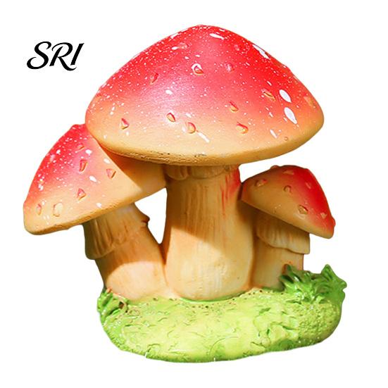 Mini Mushroom Ornament Miniature Synthetic Resin Micro Landscape Potted Plant Decoration Forest Style Fairy Garden Accessories Light-resistant Decor