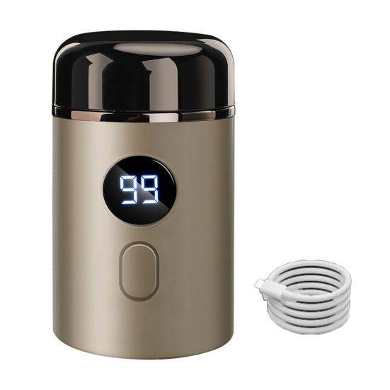 Мини-электробритва с ЖК-дисплеем, USB-перезаряжаемая, водонепроницаемая, для влажной и сухой езды, портативная мужская бритва для бороды, инструмент для удаления волос