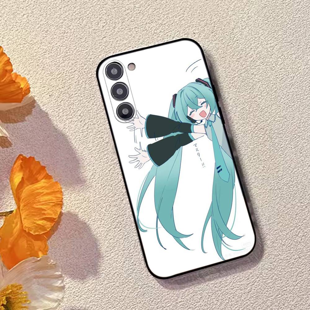 Мультяшный Аниме H-Hatsunes MIku Чехол для Телефона Черный Силиконовый Мягкий Для Samsung Galaxy A73,A72,A71,A70,A53,A52,A51
