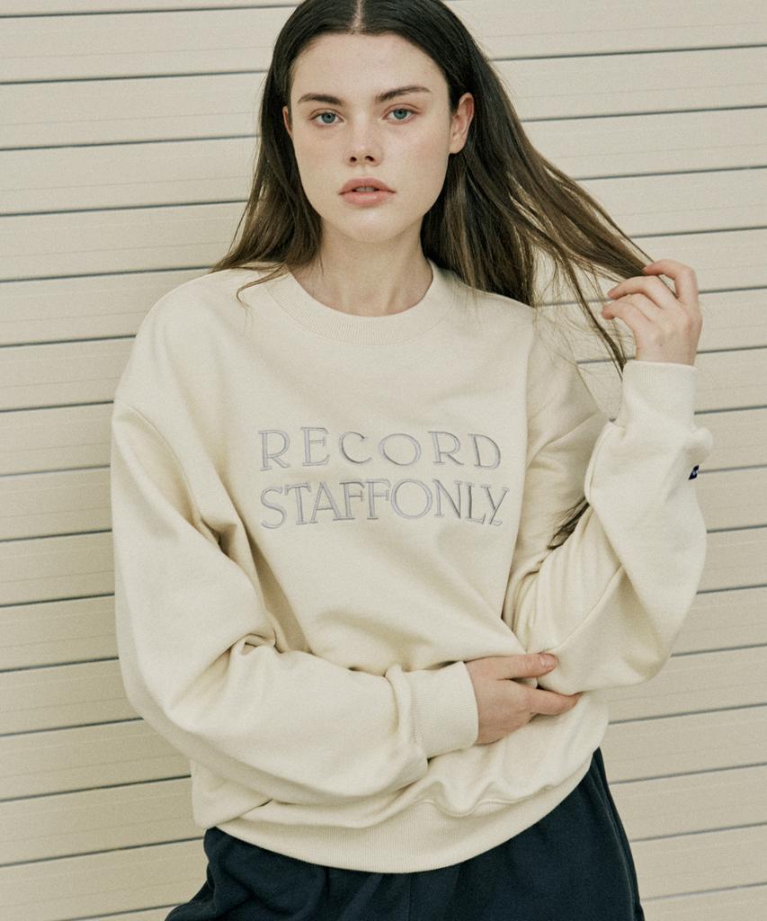 STAFFONLY Record Sweatshirts (Cream)