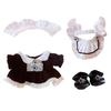 Rakulifey 20cm Cotton Doll Costume, Maid Outfit, Clothes, Dress, Apron, Hair Accessory, Shoes, Kigurumi, One-piece, Stuffed Animal Clothing Set,