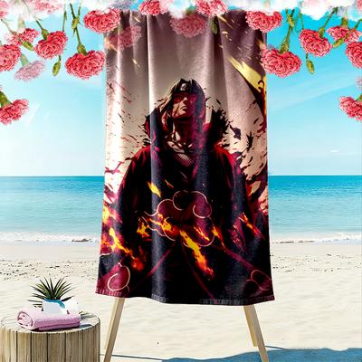 1pc Naruto Beach Towel, Outdoor Beach Towel Ideal Beach Necessities and Vacation Items