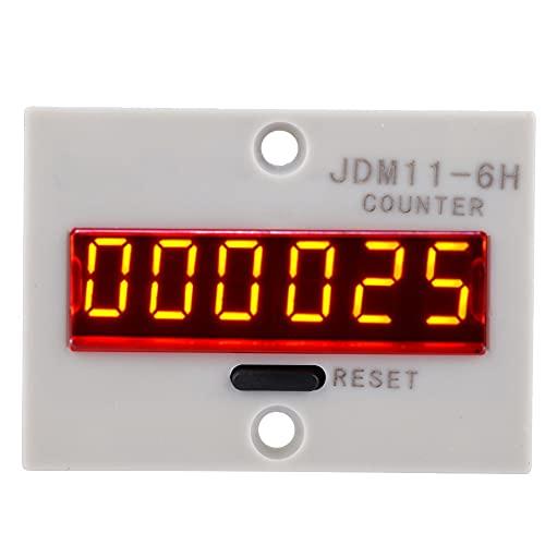 Walfront JDM116H LED Digital Display Counter, 6-Digit Counter with Multiple Inputs, Anti-Interference (AC/DC 24V)