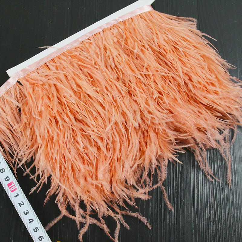1M Отделка из страусиных перьев Высокое качество 8-10см Бахрома из перьев Лента для шитья платьев, одежды, украшений своими руками