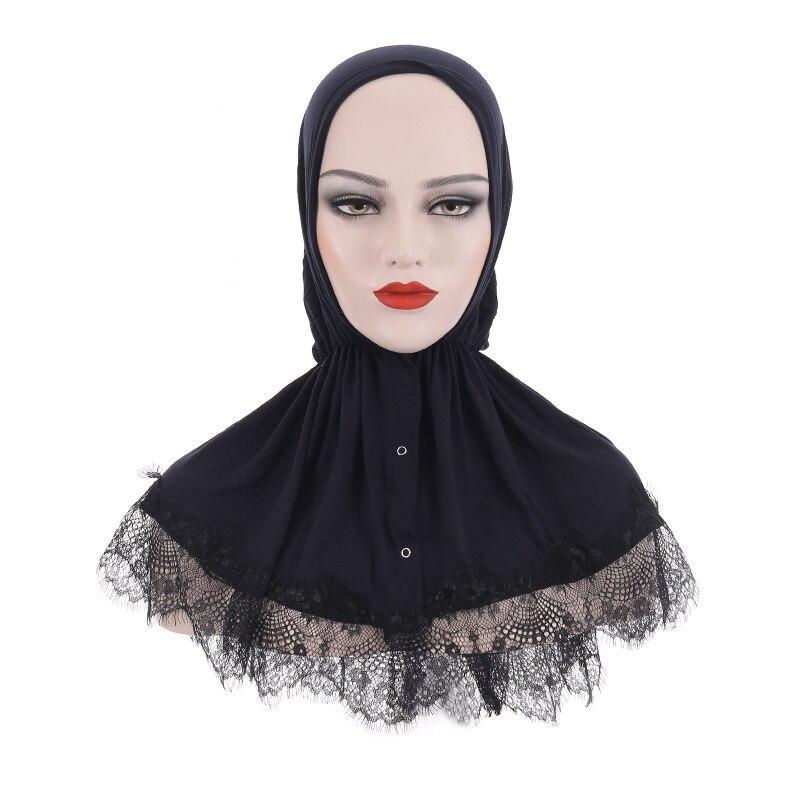 Модальное кружево с застежкой-молнией для мусульманских женщин, хиджаб