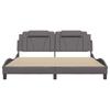 Viana  Bed Frame with LED Lighting without Mattress Grey 180x200 cm