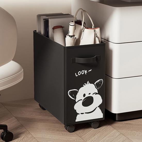 Storage Basket Laundry Bin with Wheels Handle Design Large Capacity