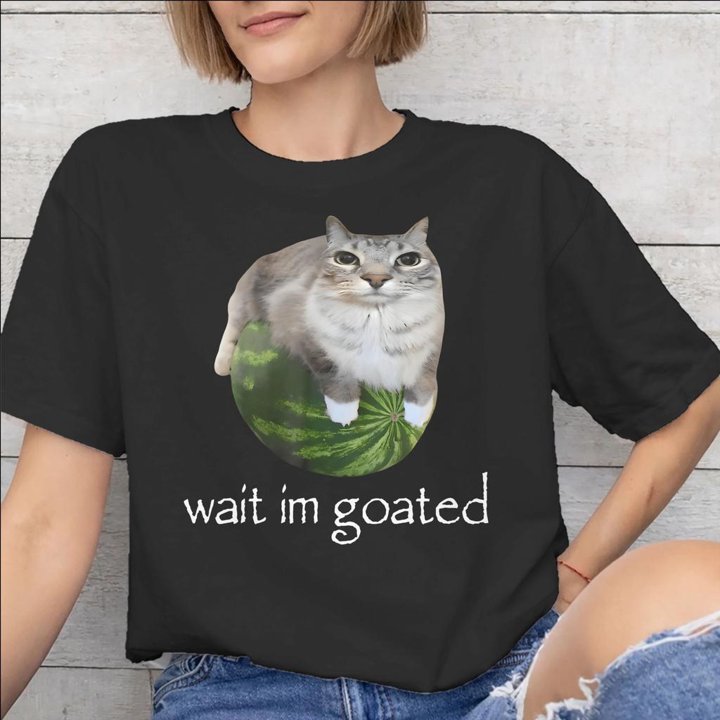 Fashion Wait IM Goated Funny Meme T Shirt for Men Women 100 Cotton Tee Shirt Short Sleeve Clothes