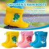 Boots Children's Waterproof Lined Half Height Rain Boots Rain Shoes With Drawstring Cartoon Non-Slip Rain Boots Lightweight Outdoor