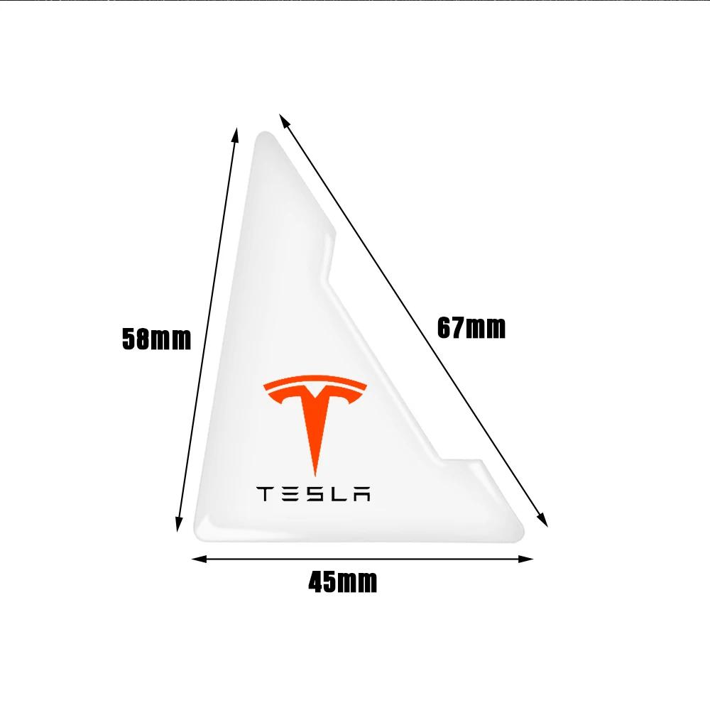 Car Sticker 2025 Hot 2/4Pcs Car Door Corner Cover Bumper Anti-Scratch Badge Sticker For Tesla Model 3 Y S X 2017-2023 Roadster S