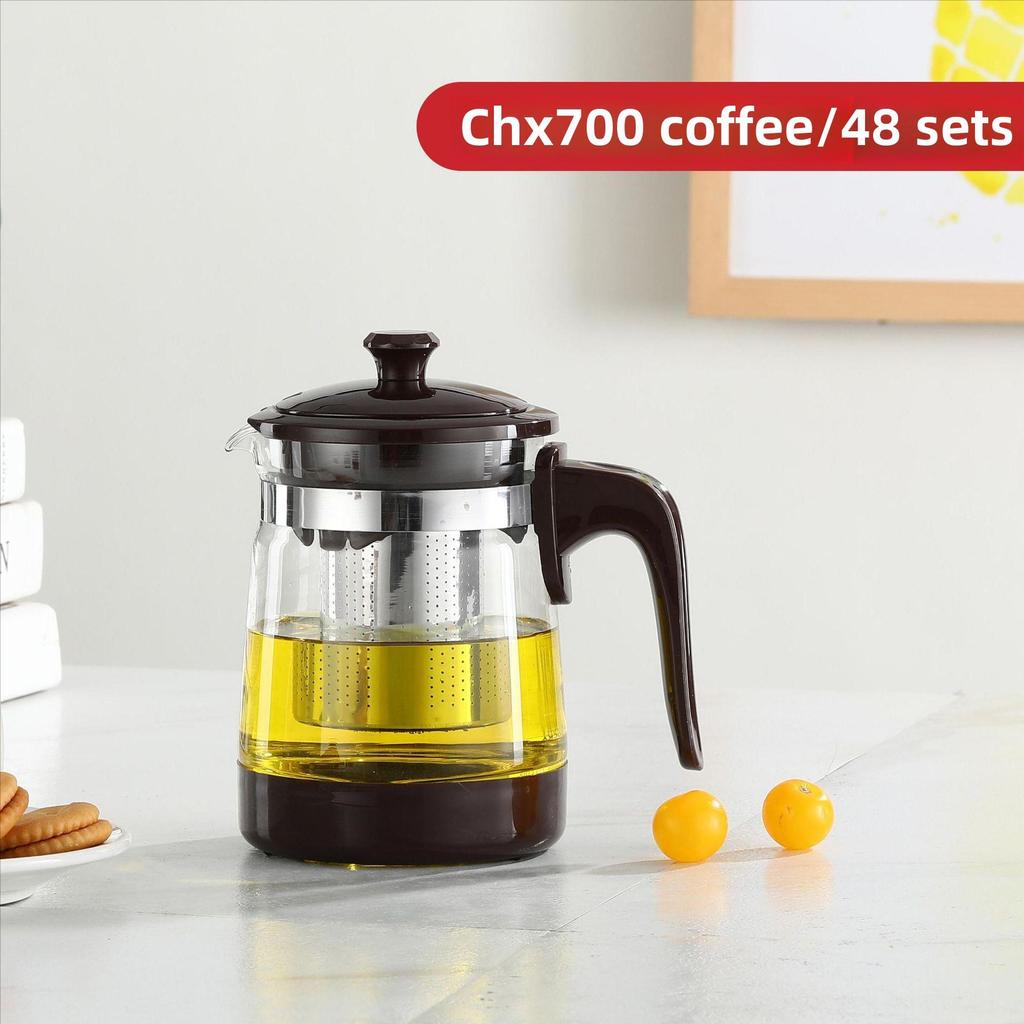 Чайник из термостойкого стекла большой емкости с фильтром для чая Кунг-фу