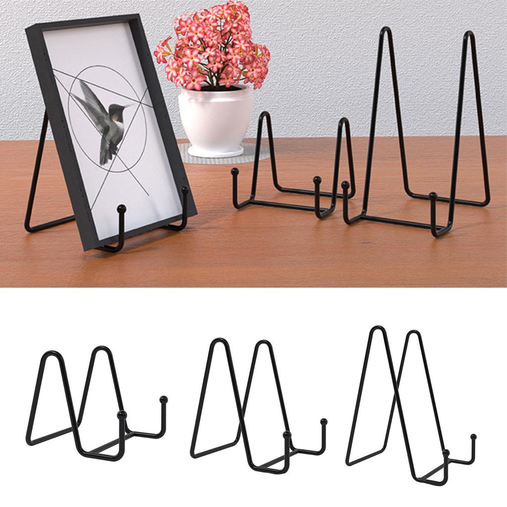 Plate Stands for Display Iron Easel Display Stand Holder Metal Frame for Pictures Photo Decorative Dish Tabletop Art