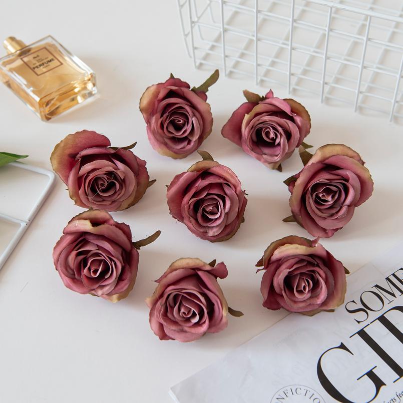 5/10 шт. Искусственные цветы стена шелковые розы дешевые подарки своими руками коробка подарок на День святого Валентина домашний декор Рождество свадебные декоративные