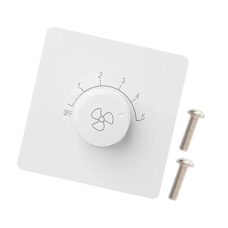 Adjustable Plastic Fan Speed Regulator Wall Switches 3 Power Setting 220V 10A