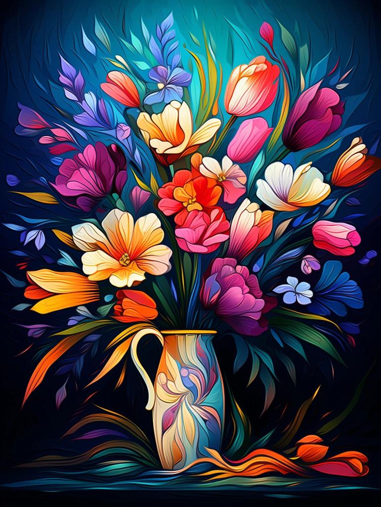 DIY Алмазная вышивка Цветок ромашки Рукоделие Картина Пион Ваза Стразы Картина Пейзаж Мозаика Настенный декор