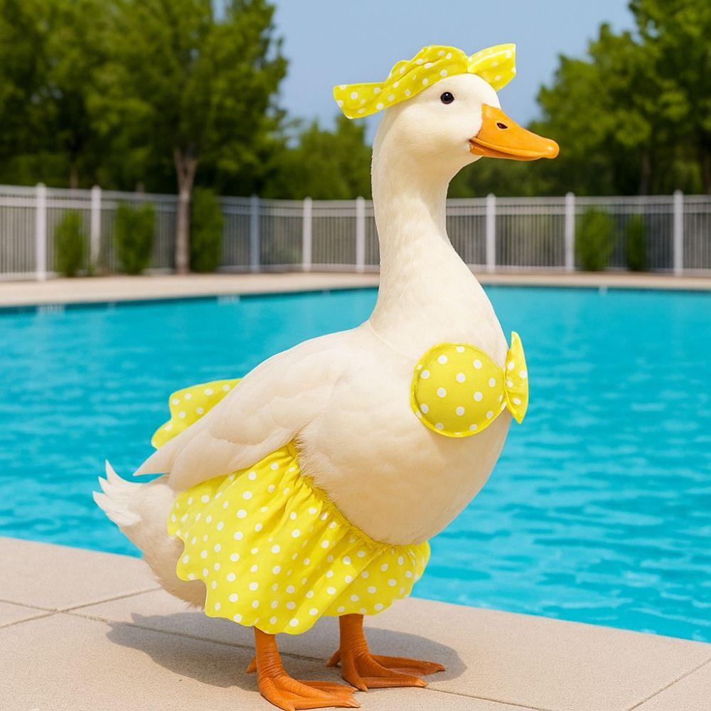Breathable Goose Bikini Costume Novelty Porch Goose Outfit Charming Duck Goose Bikini Beach